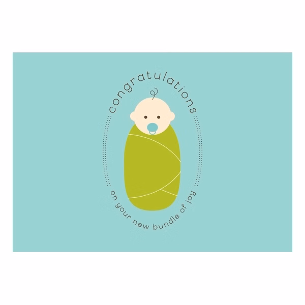 Bundle of Joy Congratulations Greeting Cards