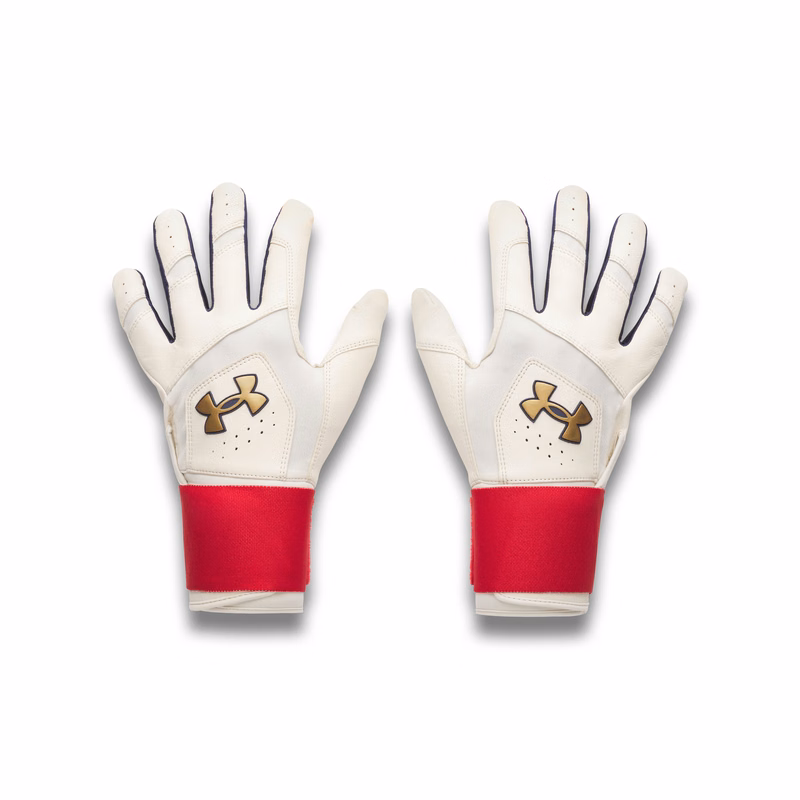 UA Yard 10 Long Cuff USA Men's Batting Gloves