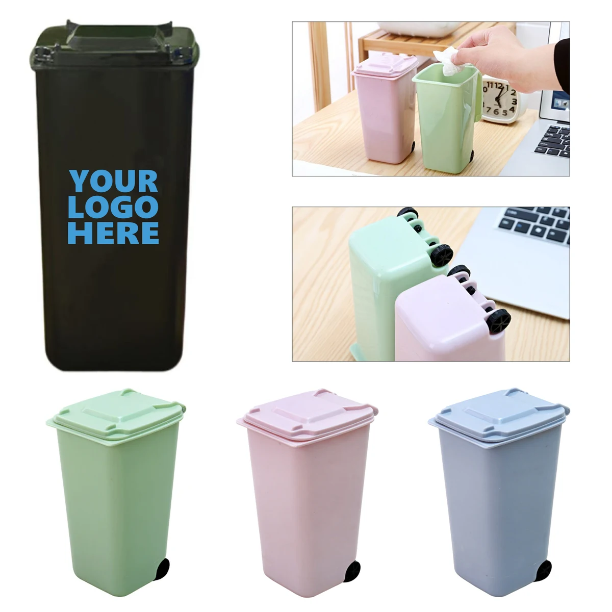 Mini Desktop Pen Holder & Trash Can 1