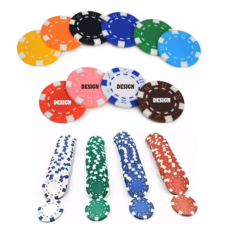 Clay Composite Dice Striped Casino Poker Chips