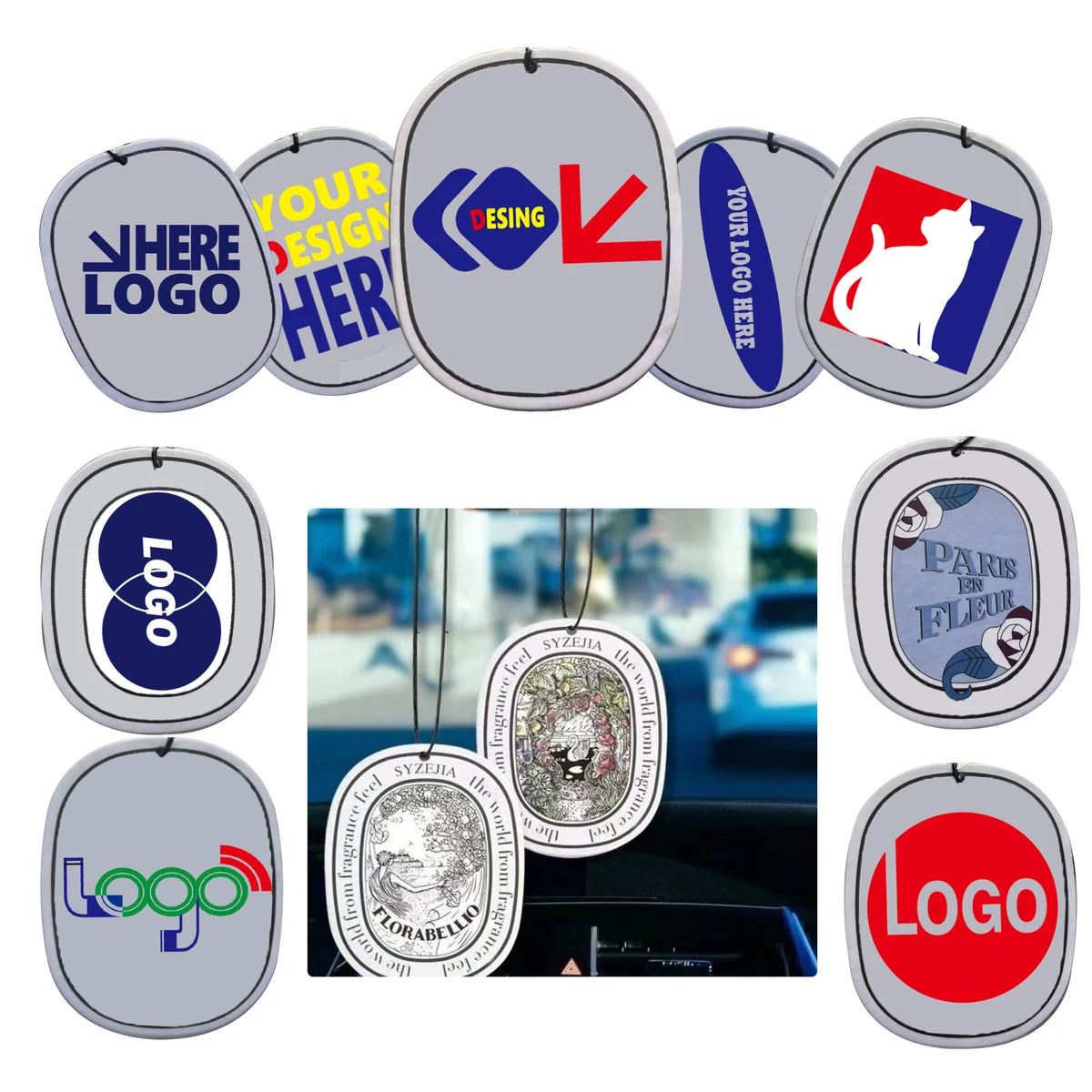 MOQ1000 Absorbent Paper Car Fragrance Diffuser 1