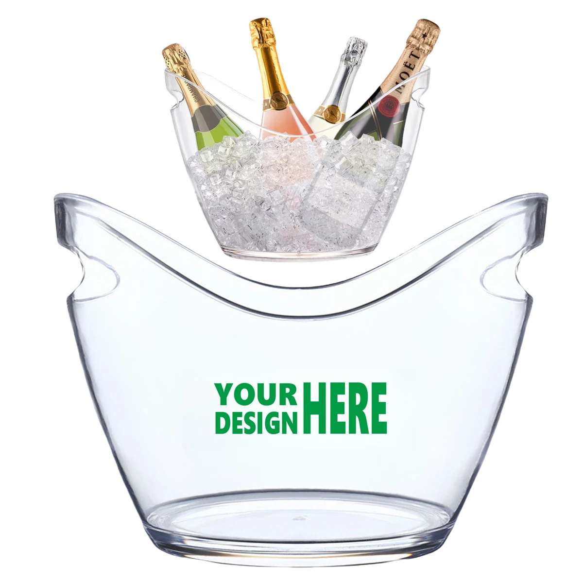 8L Clear Acrylic Ice Bucket MOQ10 1