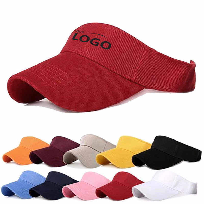 Custom Cotton Sun Visor Cap For Outdoor Sports MOQ 100PCS