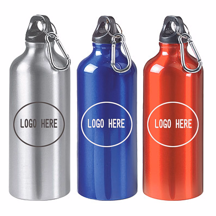 20Oz. Aluminum Sports Water Bottle w/ Carabiner