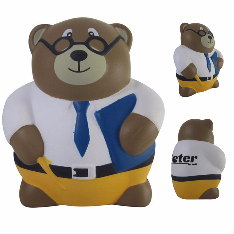 PU Foam Squishy Teacher Bear Stress Reliever Toy