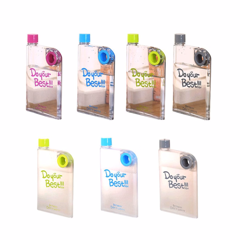 450ML Portable A5 Flat Water Bottle