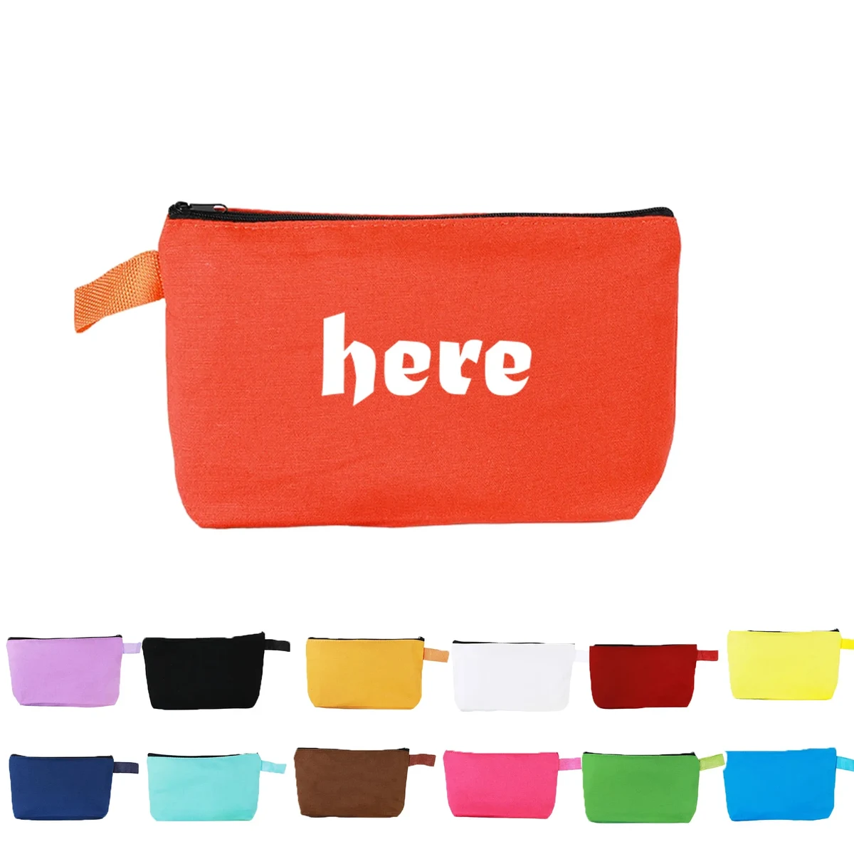 Vibrant Multi-Color Canvas Pencil Pouch 1