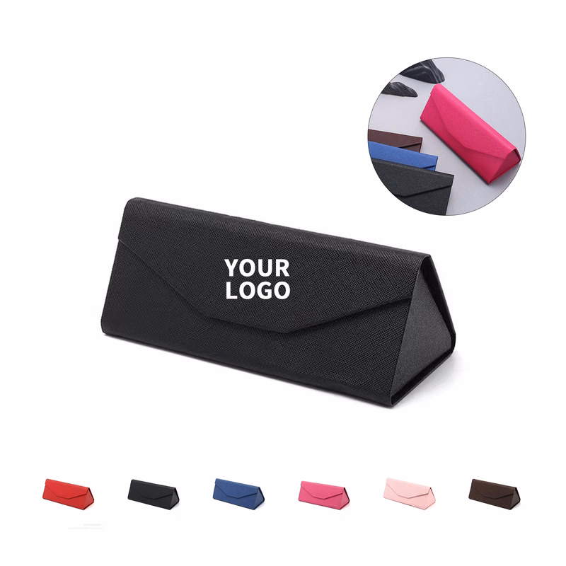 Polyurethane Leather Sunglass Protective Case 6.3" x 2.6" x 2.5"