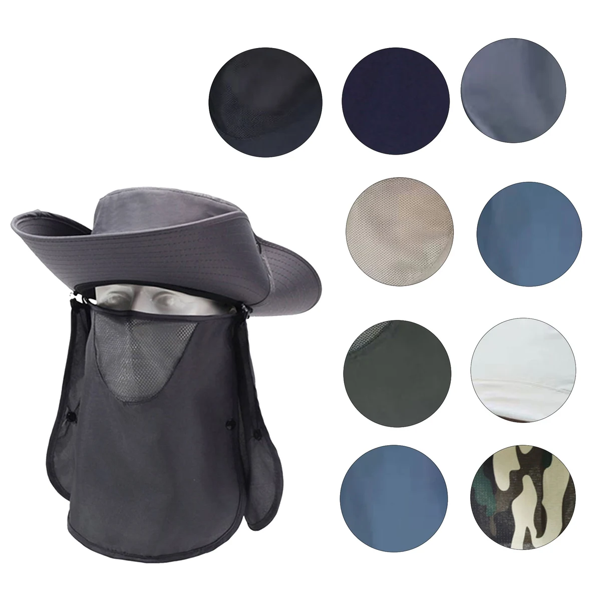 Sun Protection Hat with Detachable Face Shield 1