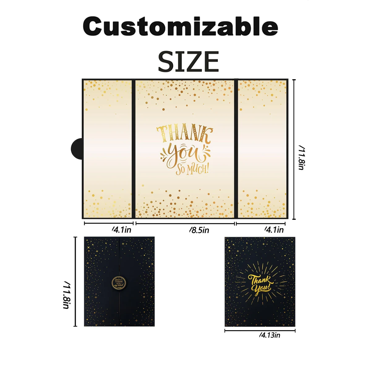 6.3" x 4.72" Customizable Holiday Sign-In Book 1