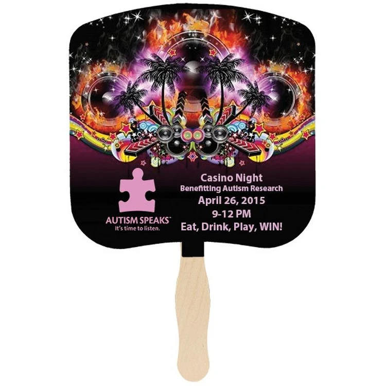 Bread Slice Sandwiched Hand Fan (2 Side/Four Color Process) 1