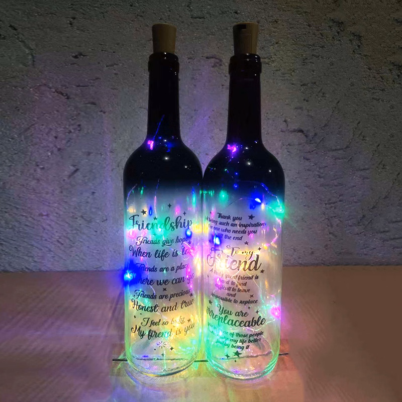 Wine Bottle Lights with Cork