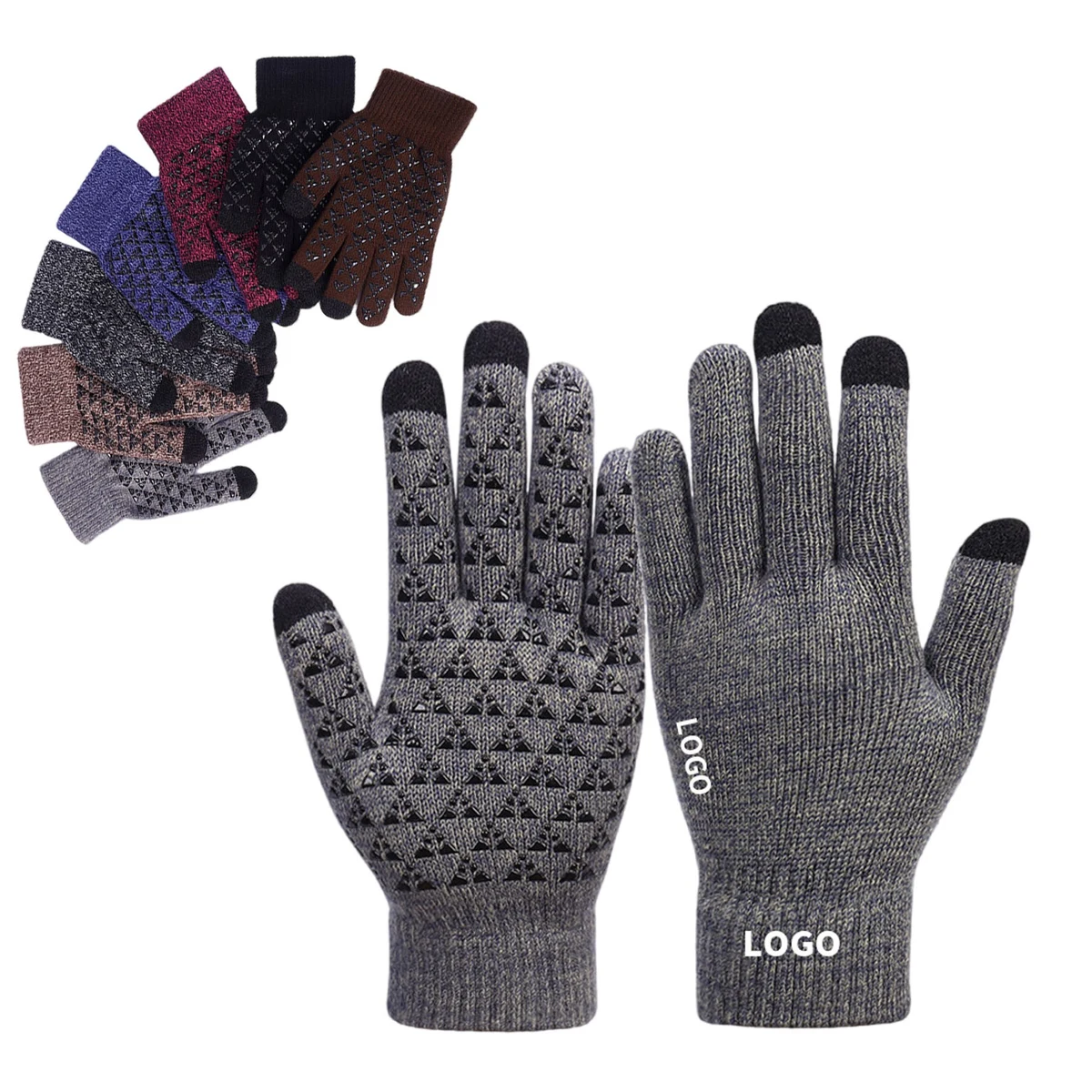 Anti-slip Silicone Printed Touch Gloves 1