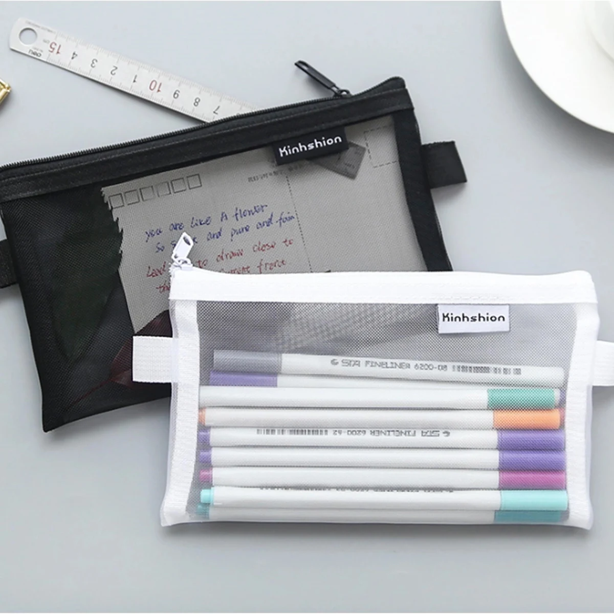 Transparent Zippered Stationary Pencil Bag 1