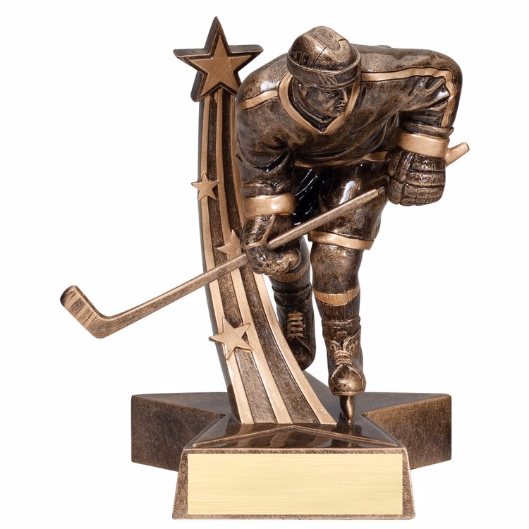 8 1/2" Tall Hockey Male Superstar Resin Award