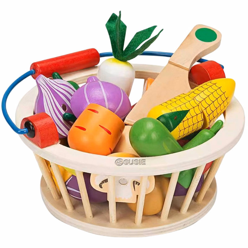 14pcs Magnetic Wooden Vegetables Toy Set