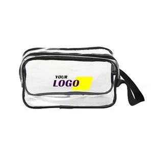 PVC Cosmetic Toilet Bag With Stitched Zipper For Secure Storage 1