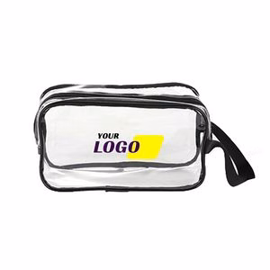PVC Cosmetic Toilet Bag With Stitched Zipper For Secure Storage