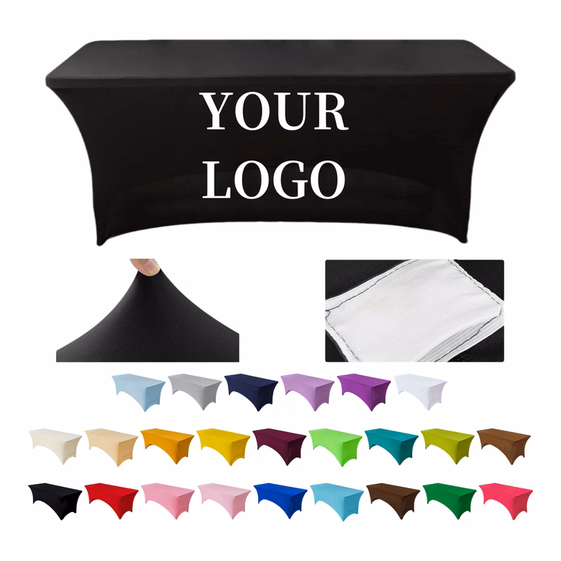 4FT Polyester Stretch Cocktail Table Cover Dustproof