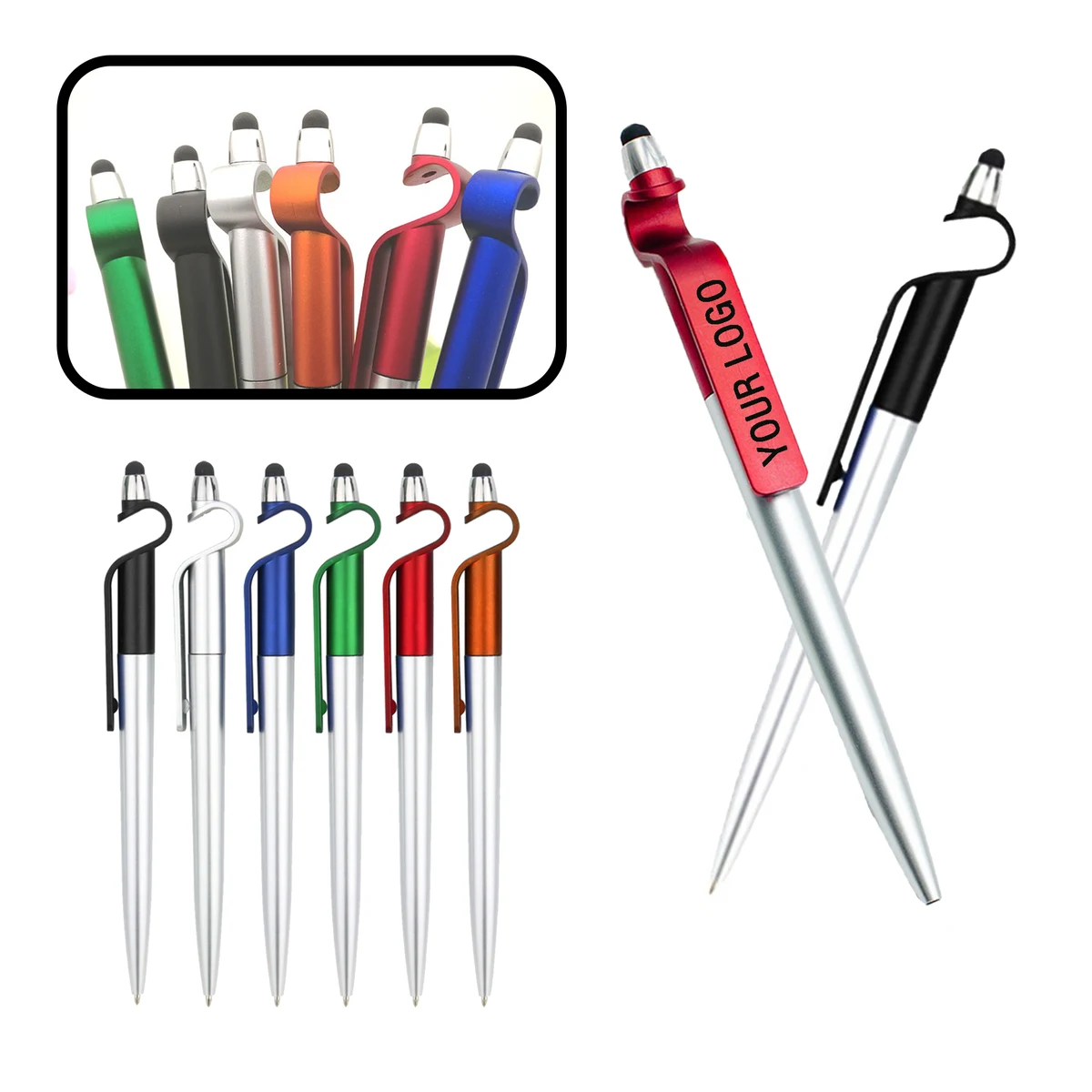MOQ 20 PCS Plastic Pen With Stylus 1