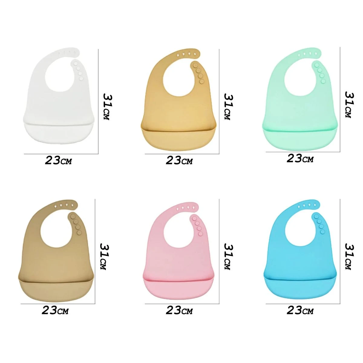 Silicone Waterproof Baby Feeding Bib 1