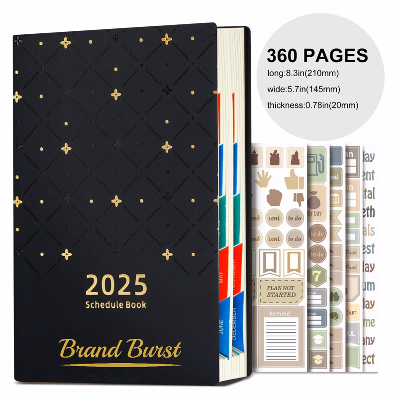 A5 Schedule Notebook 2025