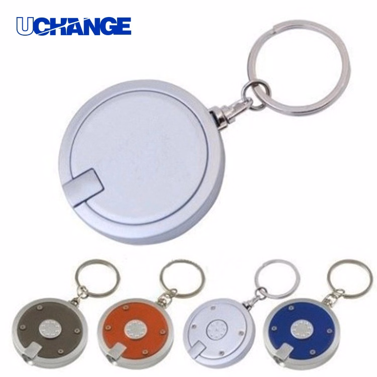 Round Shape LED Keychain Compact Light-Up Pendant