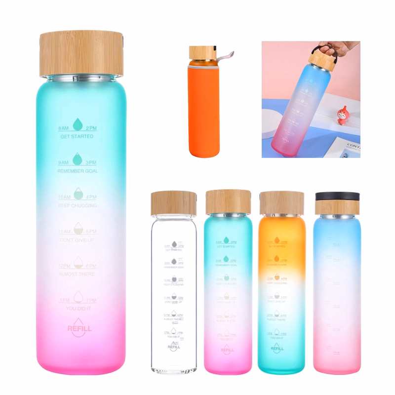 30 OZ Glass Bottle With Bamboo Lid