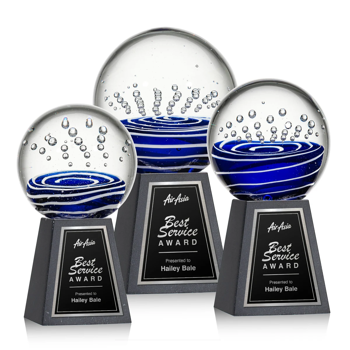 Tranquility Award on Tall Marble Base 1
