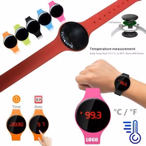 Wrist Thermometer With Bracelet Watch And Digital LCD Display