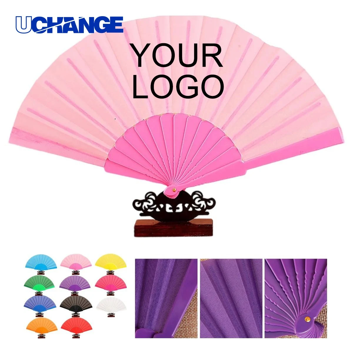 Custom Plastic Handheld Folding Fan 1