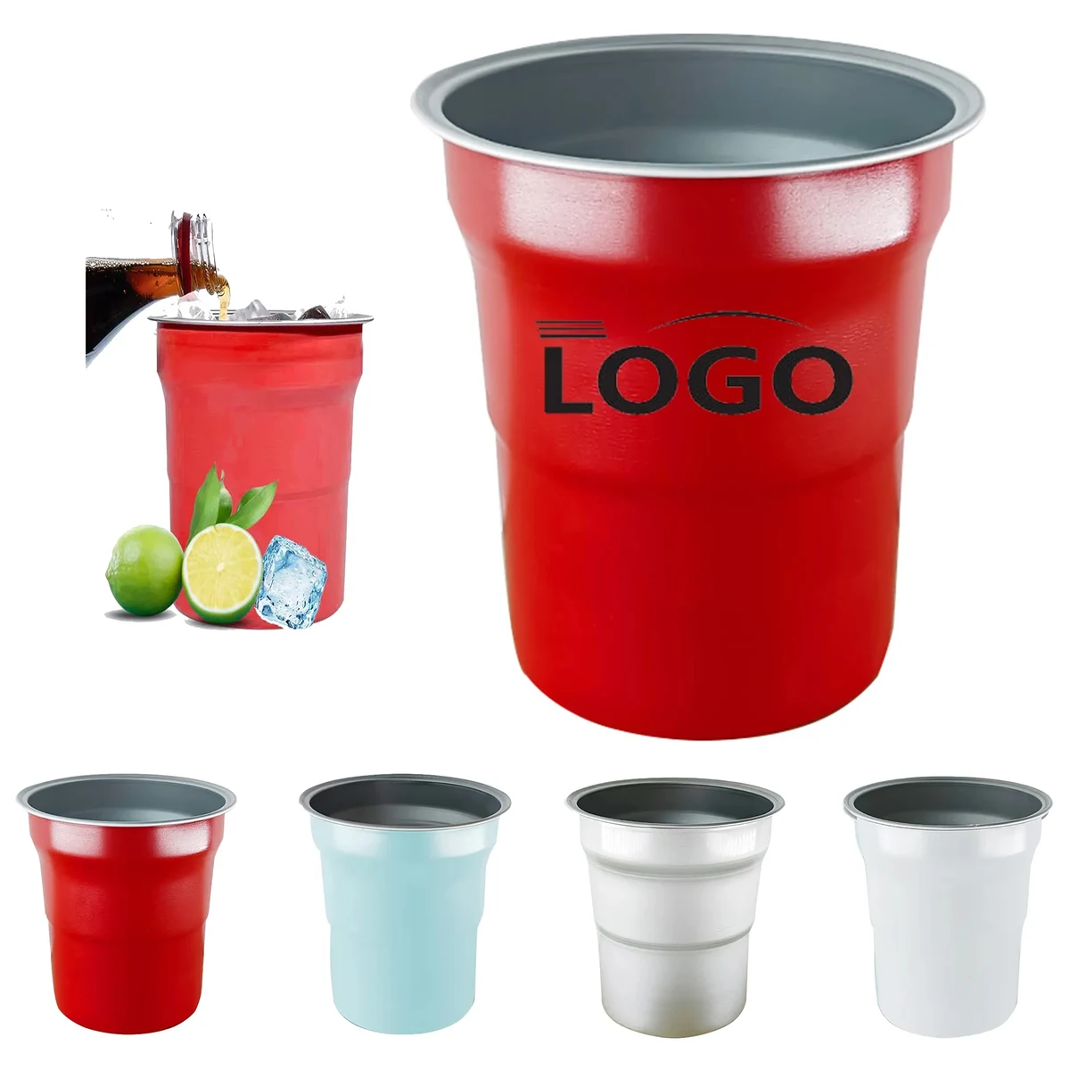 16oz Reusable Aluminum Cups 1