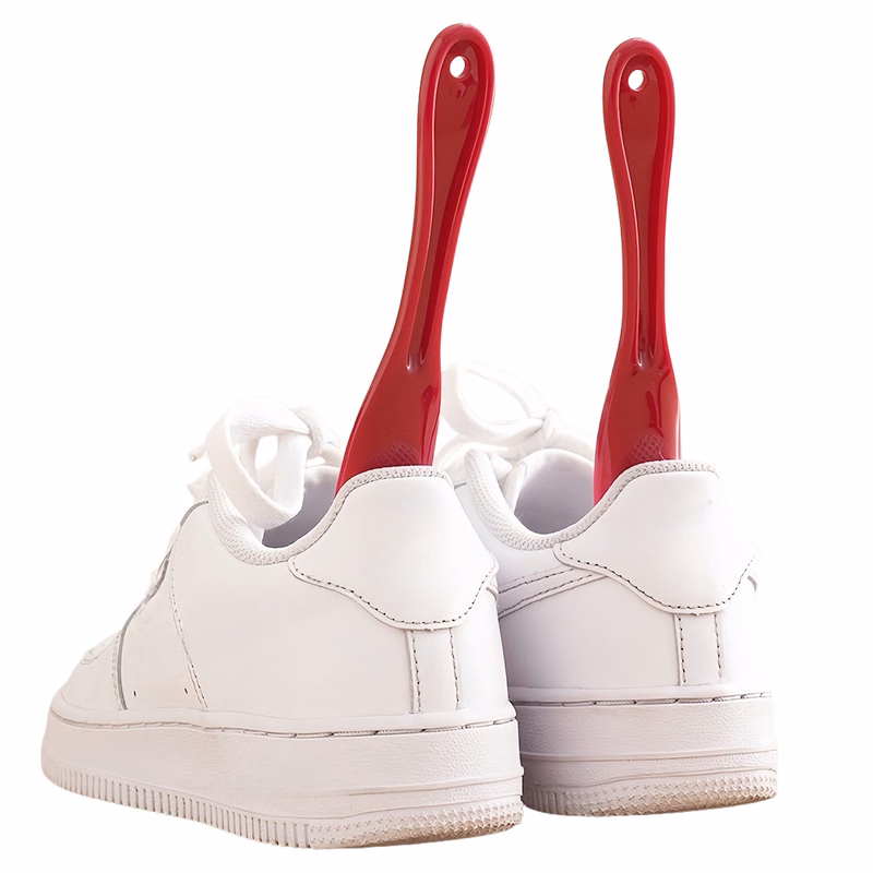 Durable Short Handle Plastic Shoe Horn Household Helper