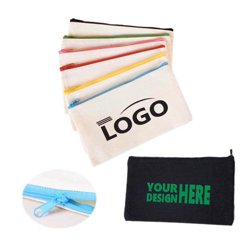 Top-Quality Canvas Pen Holder with a Colorful Zip Closure