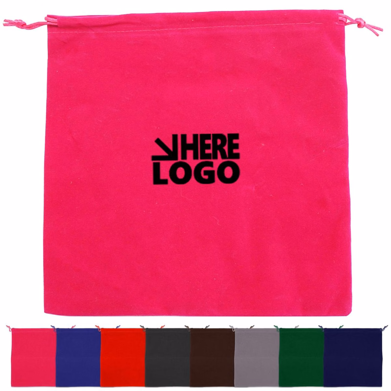 Soft Plush Drawstring Bag Multi Color Customizable For Storage And Travel