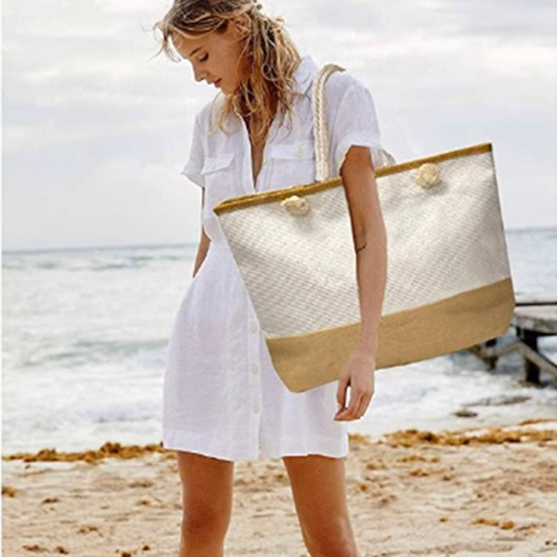 Large Beach Canvas Tote Bag for Women