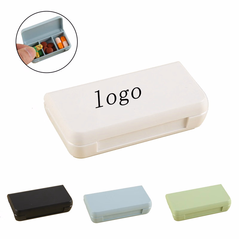 Three-Compartment Pill Organizer Box