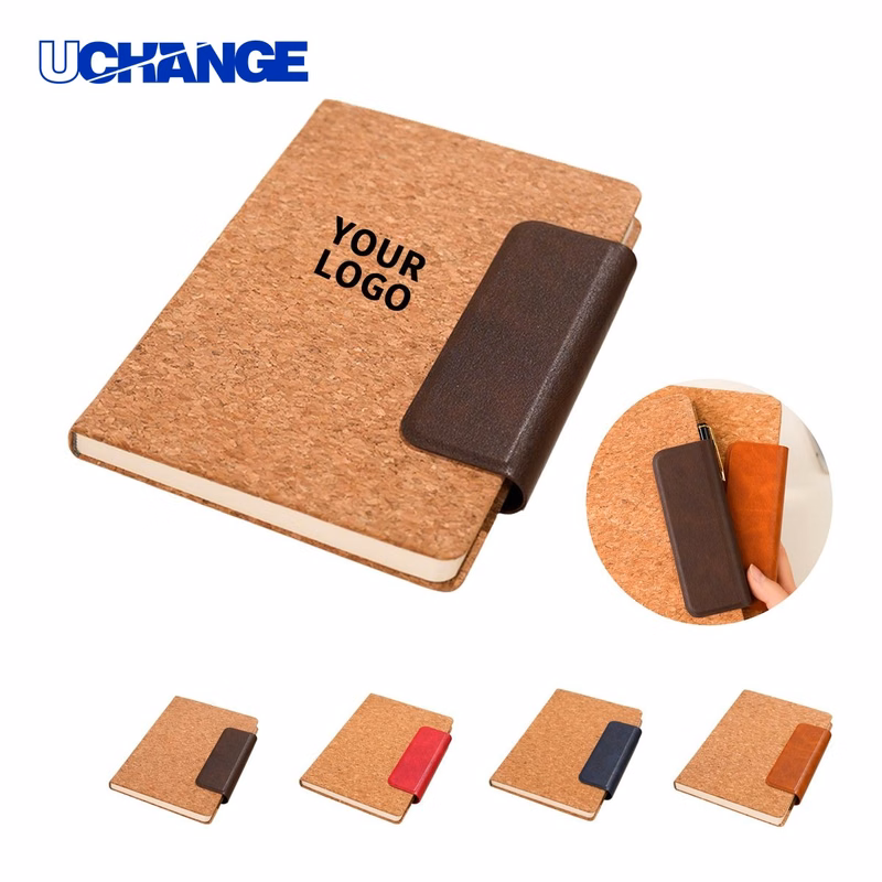 Wood Cover Journal Notebook with Magnetic Closure Pen Pocket 8.35 x 5.71"