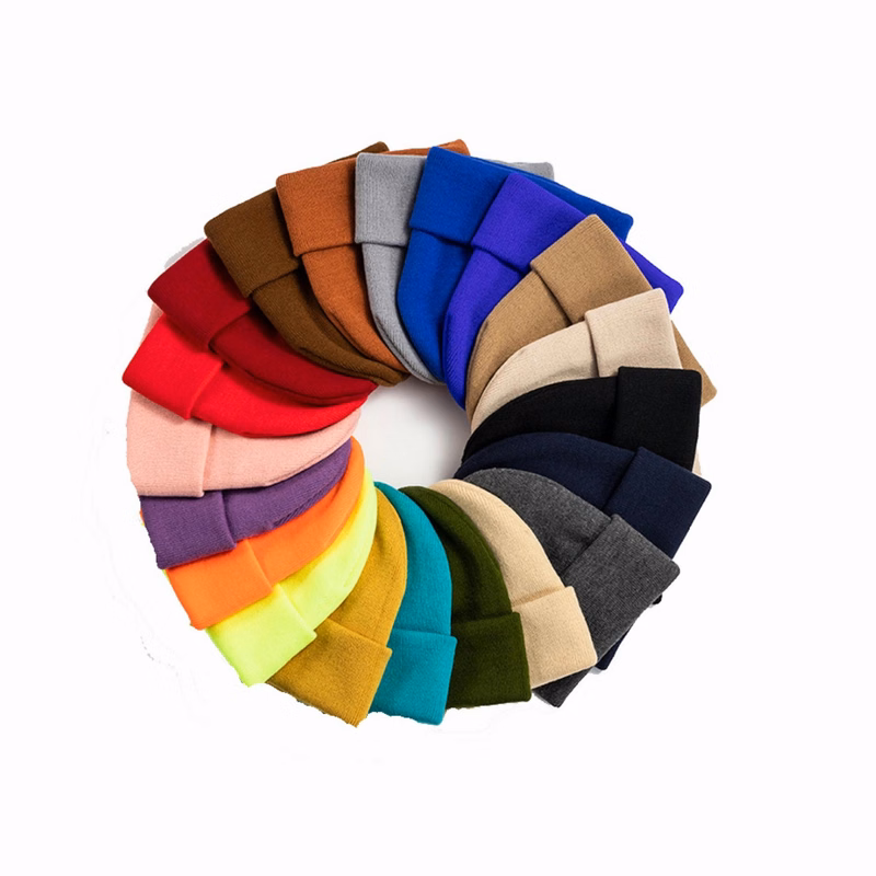 Full Color Pom Knitted Hat