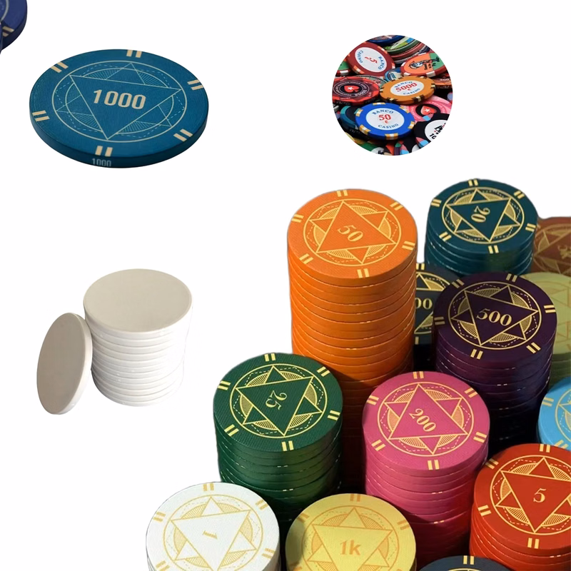 Full Color 1.5 in Ceramic Chip Token MOQ100
