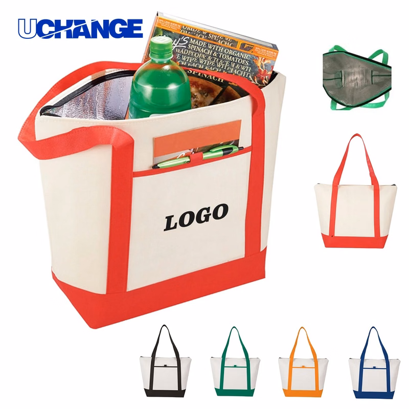 24-Can Non-Woven Tote Cooler Bag for Picnics