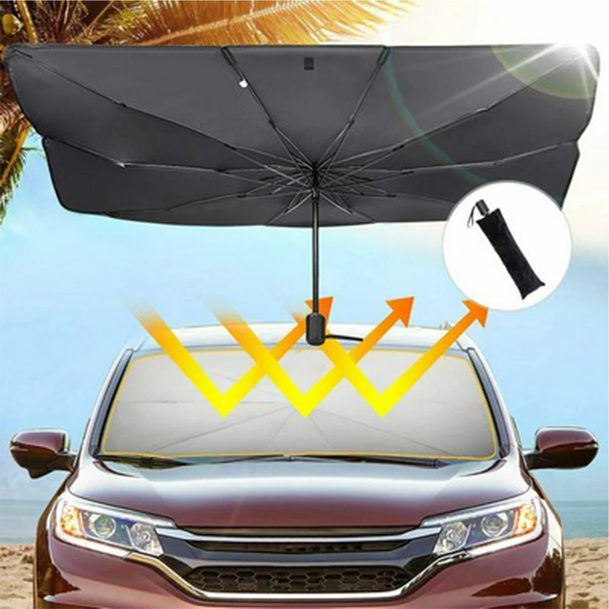 Umbrella Style Visor Car Windshield Sun Shade 1