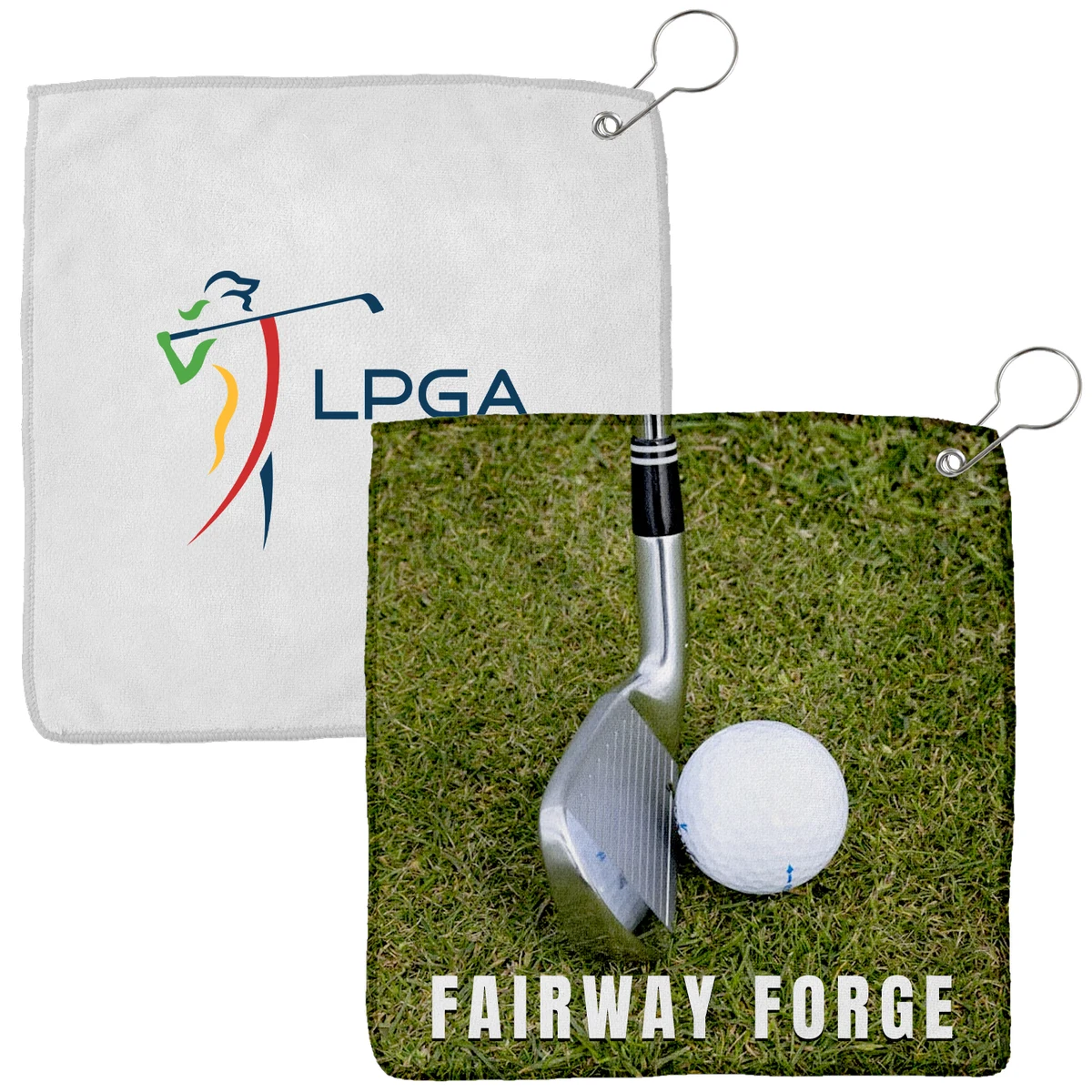 12" x 12" Sublimated Micro Fiber Golf Towel 1