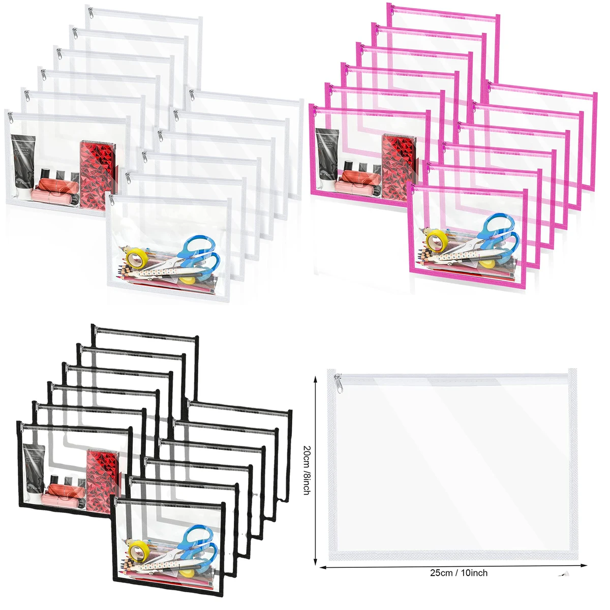 Clear Zipper Pouches PVC Waterproof Pouch 1