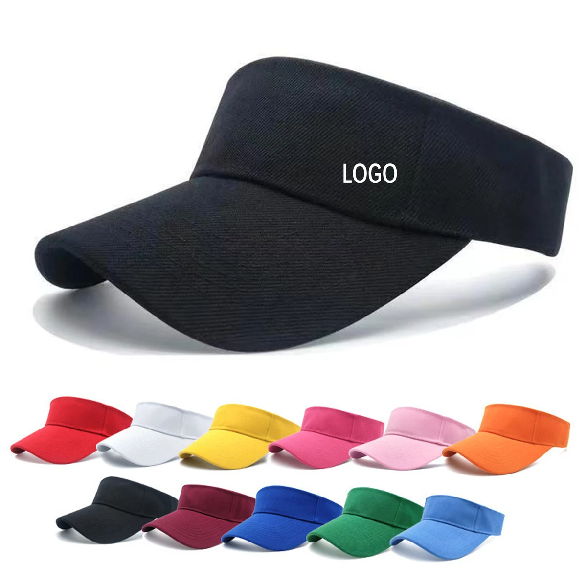Custom Logo Sun Visor Cap Adjustable Headwear 1