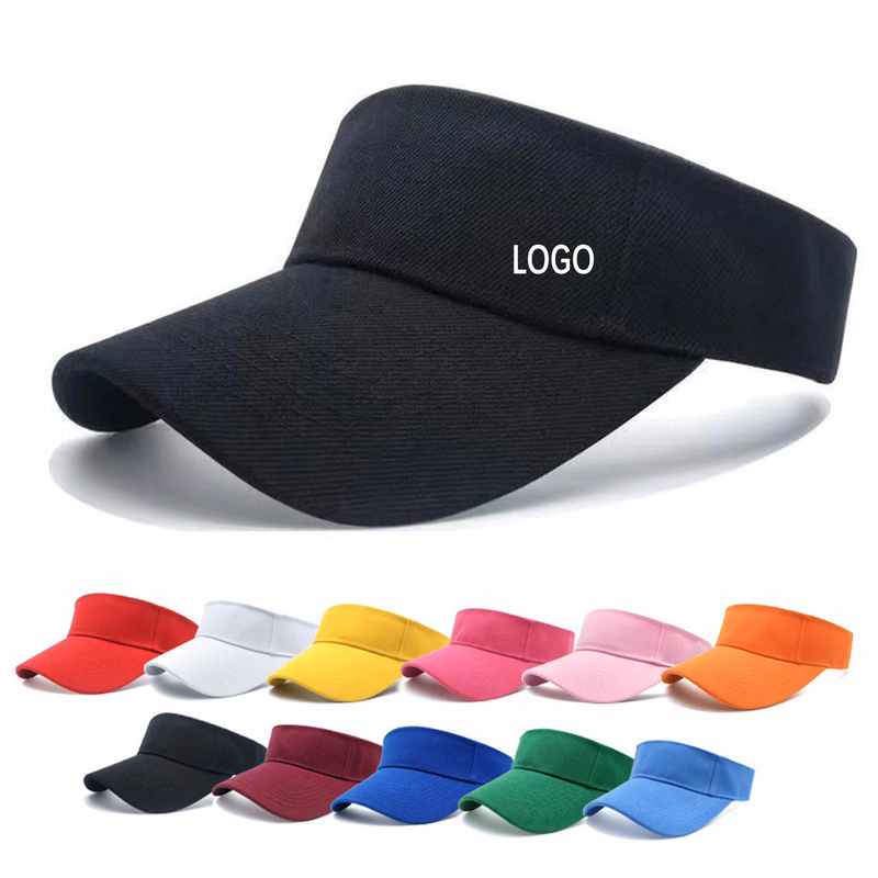 Custom Logo Sun Visor Cap Adjustable Headwear