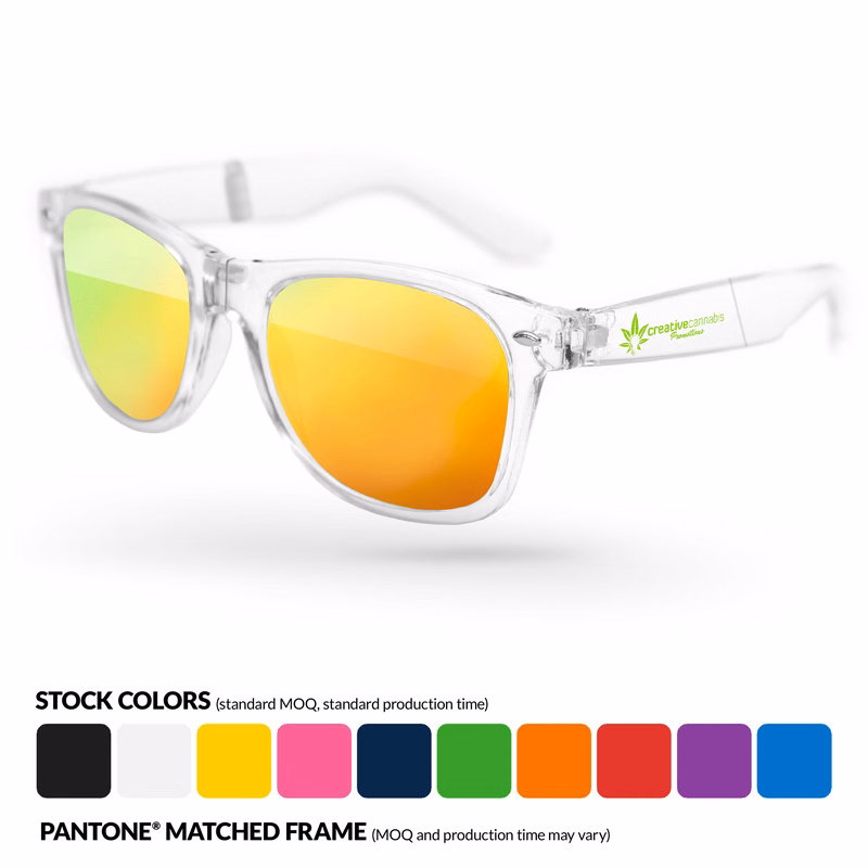 Clear Foldable Retro Mirror Sunglasses