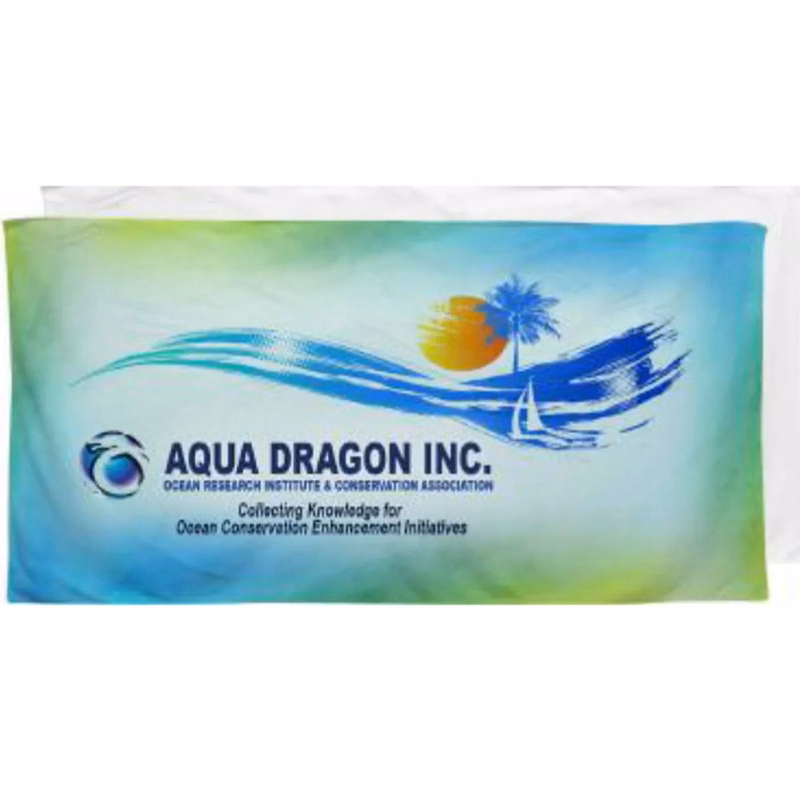 Sublimated Full Bleed Velour Cotton Blend Beach Towel, 30x60