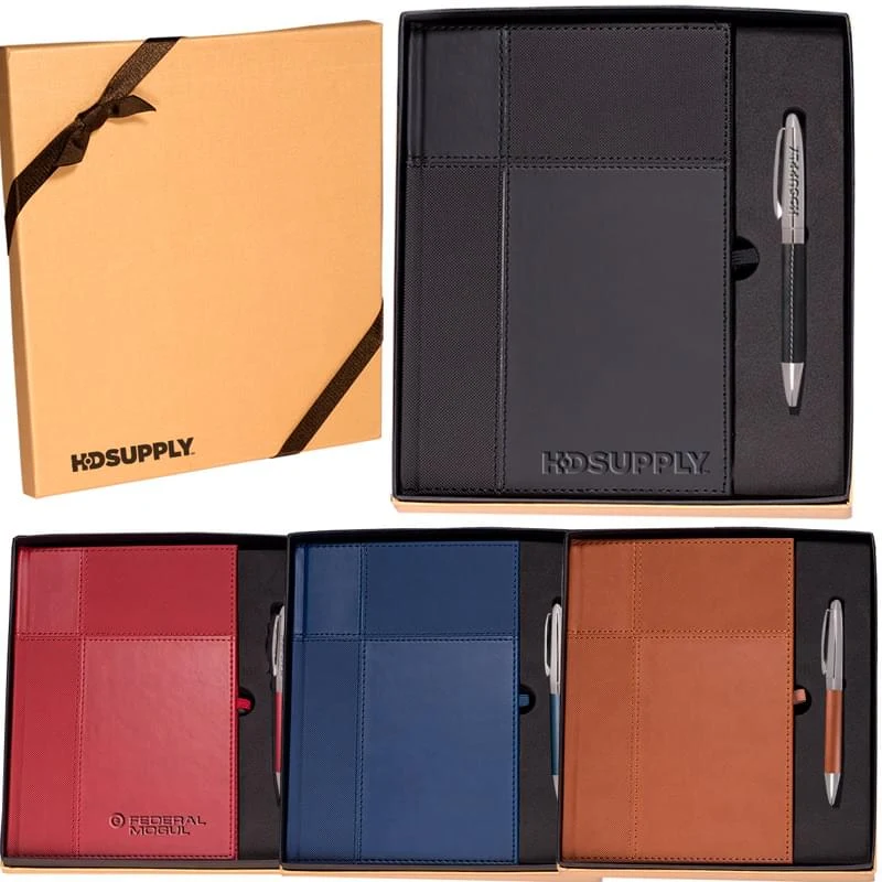 Vibrant Dual-Textured Journal & Pen Gift Set 1