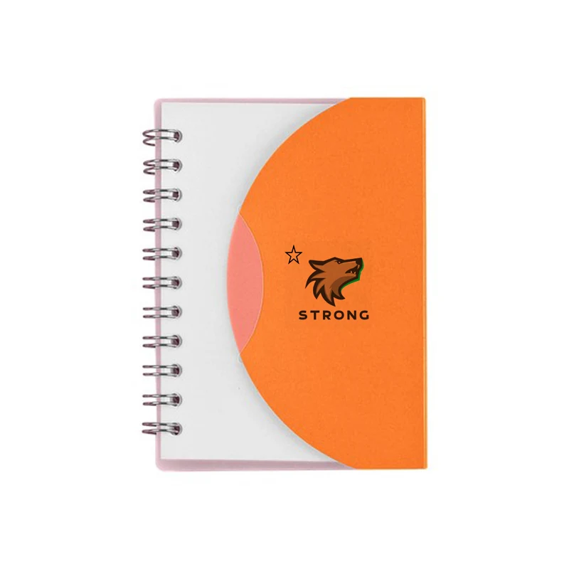 Spiral notebook measuring 5" by 7" 1